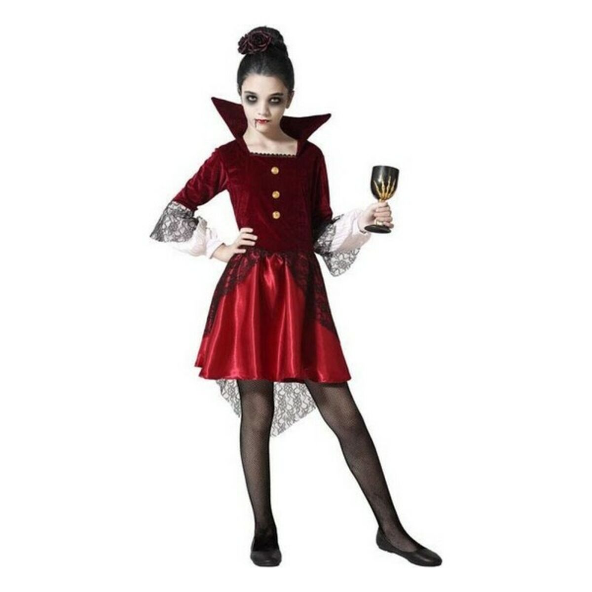 Costume for Children Red (1 Piece) 7-9 Years